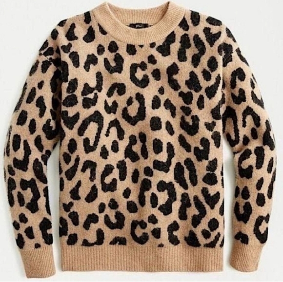 J. Crew Sweaters - J. Crew Merino Wool Alpaca Blend Leopard Sweater